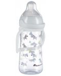 Бебешка бутилка с дръжки Bebe Confort - Emotion Physio, 270 ml, White Savannah - 1t