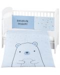Бебешки спален комплект от 2 части KikkaBoo - Bear with me Blue, 60 х 120 cm - 1t