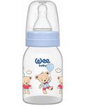 Бебешко шише Wee Baby Classic - 125 ml, синьо с мечета - 1t