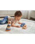 Бебешка дървена играчка Jollein - Количка, Sea Animal Blue - 6t