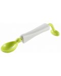 Бебешка ергономична лъжичка Beaba - 360˚ Spoon, Зелена - 1t