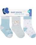 Бебешки термо чорапи Kikka Boo - 0-6 месеца, 3 броя, Little Fox  - 1t