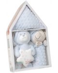 Бебешки комплект за сън Interbaby - Къщичка синя, 3 части - 2t