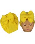 Бебешка шапка тип тюрбан NewWorld - Жълта - 1t