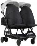  Бебешка количка за близнаци Phil & Teds - Mountain Buggy Nano Duo V1, светлосива - 5t