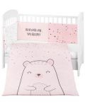 Бебешки спален комплект от 2 части KikkaBoo - Bear with me Pink, 60 х 120 cm - 1t