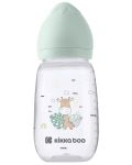 Бебешко шише с широко гърло KikkaBoo Clouds - Savanna, 310 ml, Mint - 1t