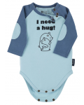 Бебешко боди с дълъг ръкав Sterntaler - С надпис "I need hug", 62 cm, 4-5 месеца - 3t