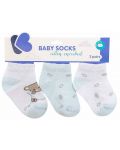 Бебешки летни чорапи Kikka Boo - Dream Big, 6-12 месеца, 3 броя, Blue  - 1t