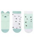 Бебешки чорапи с 3D уши Kikka Boo - Bear with me, 6-12 месеца, 3 чифта, Mint - 2t