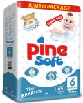 Бебешки пелени Pine Soft - Extra Large 6, 44 броя - 1t