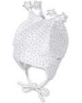 Бебешка шапка Sterntaler - Със звезди, 41 cm, 4-5 месеца, бяла - 1t