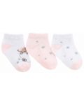 Бебешки летни чорапи Kikka Boo - Dream Big, 0-6 месеца, 3 броя, Pink - 2t