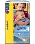 Бебешки пелени Libero Comfort - Mega, размер 4, 7-11 kg, 80 броя - 1t
