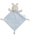 Бебешка играчка Interbaby - Doudou за гушкане, жирафче, синьо - 1t