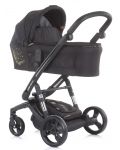 Бебешка количка Chipolino Електра - Черна рама, злато - 14t