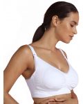 Безшевен сутиен за кърмене с подплънки Carriwell - GelWire, размер XL, бял - 2t