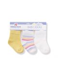 Бебешки чорапи Kikka Boo Stripes - Памучни, 6-12 месеца, жълти - 1t