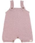 Бебешки гащеризон Lassig - Cozy Knit Wear, 50-56 cm, 0-2 месеца, розов - 1t