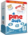 Бебешки пелени Pine Soft - Midi 3, 84 броя - 1t
