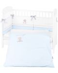 Бебешки спален комплект KikkaBoo Dream Big - 2 части, син, 60 x 120 cm - 1t