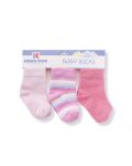 Бебешки чорапи Kikka Boo Stripes - Памучни, 1-2 години, розови - 1t