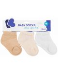 Бебешки летни чорапи Kikka Boo - 6-12 месеца, 3 броя, Beige  - 1t