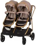 Бебешка количка за близнаци Chipolino - Дуо Смарт, златно бежово - 6t
