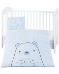 Бебешки спален комплект от 3 части KikkaBoo - Bear with me, Blue - 1t