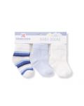 Бебешки чорапи Kikka Boo Stripes - Памучни, 6-12 месеца, бели - 1t