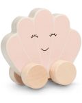 Бебешка дървена играчка Jollein - Количка, Shell Pink - 3t