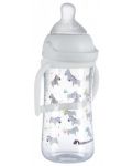Бебешка бутилка с дръжки Bebe Confort - Emotion Physio, 270 ml, White Savannah - 2t