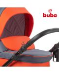 Бебешка комбинирана количка 3в1 Buba - Bella 713, Pewter-Orange - 3t