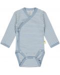 Бебешко боди на райе Bio Baby - Органичен памук, 68 сm, 4-6 месеца, синьо - 1t