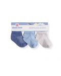 Бебешки къси чорапи Kikka Boo Solid - Памучни, 0-6 месеца, тъмно сини - 1t