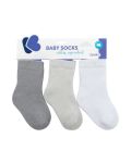 Бебешки чорапи Kikka Boo - Памучни, 6-12 месеца, сиви - 1t