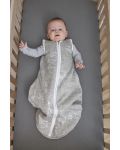 Бебешки спален чувал Meyco Baby - Tog 0.5, 86 cm, сив на линии - 3t