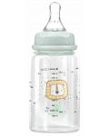 Бебешко стъклено шише KikkaBoo Savanna - 120 ml, мента - 2t