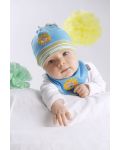 Бебешка шапка с UV 50+ защита Sterntaler - На лъвче, 35 cm, 1-2 месеца, синя - 2t