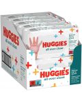 Бебешки мокри кърпички Huggies - All Over Clean, 10 x 56 броя - 1t