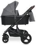Бебешка количка с твърд кош Lorelli - Boston, Dolphin Grey - 4t