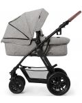 Бебешка количка 3 в 1 KinderKraft Xmoov - Трансформираща се, с кошница, сива - 6t