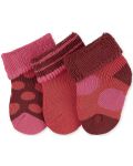 Бебешки хавлиени чорапи за момиче Sterntaler - 13-14 размер, 3 чифта, червени - 1t