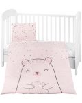 Бебешки спален комплект от 5 части KikkaBoo - Bear with me, Pink, 5 части - 1t