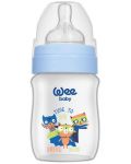 Бебешко шише Wee Baby Classic Plus - Котета, 150 ml, синьо - 1t