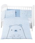 Бебешки спален комплект от 6 части KikkaBoo - Bear with me, Blue, 60 х 120 cm  - 1t