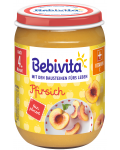 Плодово пюре Bebivita - Праскова, 190 g - 1t