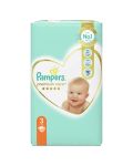 Бебешки пелени Pampers - Premium Care 3, 60 броя  - 2t