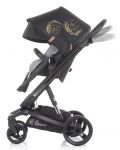 Бебешка количка Chipolino Електра - Черна рама, злато - 7t