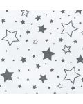 Бебешка пелена за изписване New Baby - Звезди, 70 х 70 cm, бяло и сиво - 4t